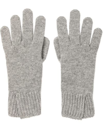 Johnstons of Elgin Split Cuff Cashmere Gloves - Grey