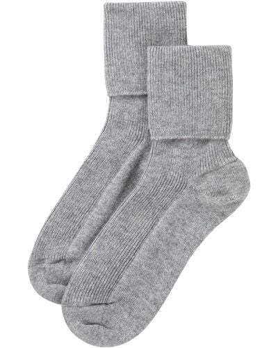 Johnstons of Elgin Cashmere Socks - Grey