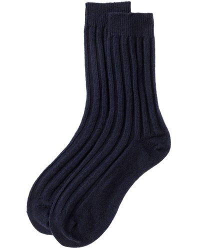 Johnstons of Elgin Cashmere Bed Socks - Blue