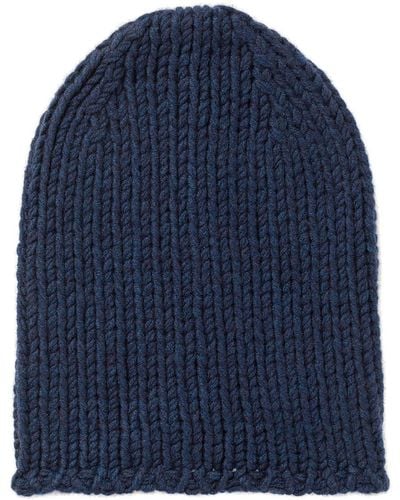 Johnstons of Elgin Ocean Luxe Chunky Cashmere Hat - Blue