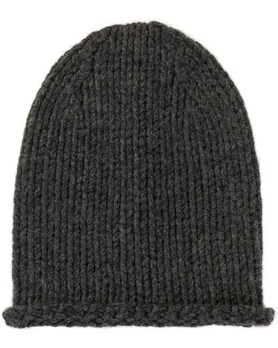 Johnstons of Elgin Carbon Luxe Chunky Cashmere Hat - Black