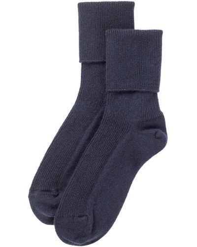 Johnstons of Elgin Cashmere Socks - Blue