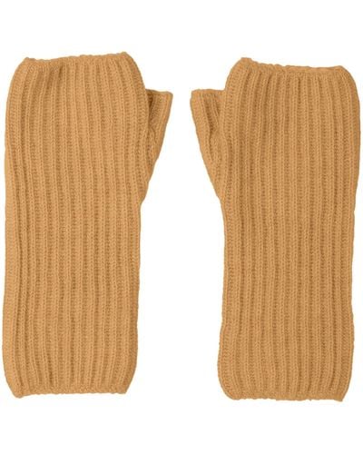 Johnstons of Elgin Ribbed Cashmere Wrist Warmers - White