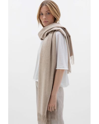 Johnstons of Elgin Oatmeal Cashmere Stole - Natural