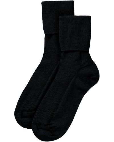 Johnstons of Elgin Cashmere Socks - Black