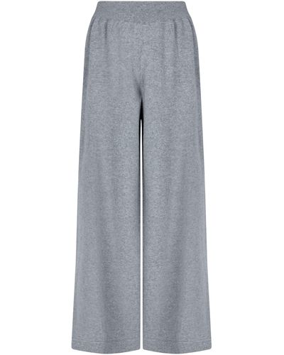 Johnstons of Elgin Low Rise Cashmere Slouch Trousers - Grey