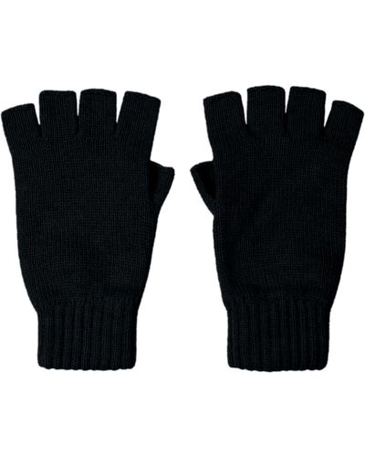 Johnstons of Elgin Fingerless Cashmere Gloves - Black