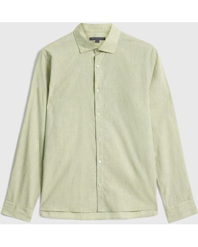 John Varvatos Rosedale Spread Collar Shirt - Green