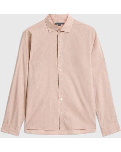 John Varvatos Rosedale Spread Collar Shirt - Pink