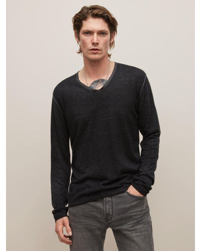 John Varvatos V-neck Sweater - Black
