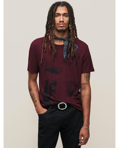John Varvatos All Over Graphic Tee - Red