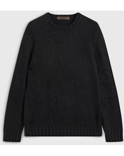 John Varvatos Mafra Crewneck Sweater - Black