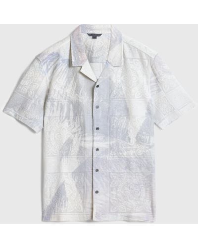 John Varvatos Arya Camp Collar Shirt - White