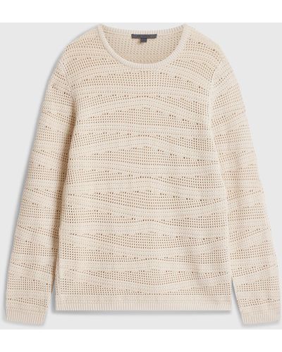 John Varvatos Bertrand Crewneck Sweater - Natural