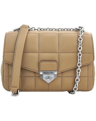 Michael Kors Soho Small Quilted Leather Shoulder Bag - Natural