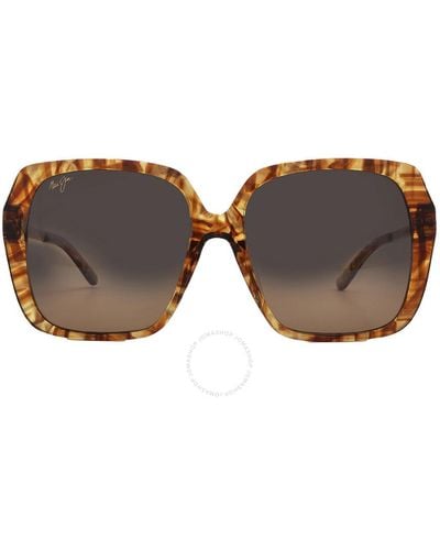 Maui Jim Poolside Hcl Bronze Square Sunglasses Hs838-21 55 - Brown