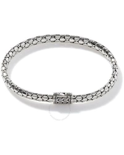 John Hardy Dot Silver Slim Chain Bracelet - Metallic