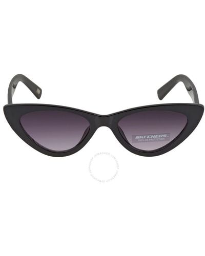 Skechers Smoke Gradient Cat Eye Sunglasses Se6071 01b 51 - Black