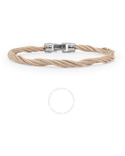 Alor Carnation Cable Modern Twist Bracelet - White