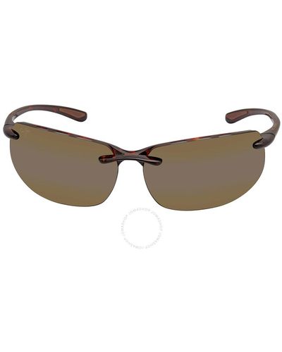 Maui Jim Banyans Hcl Bronze Rectangular Sunglasses H412-10 - Grey