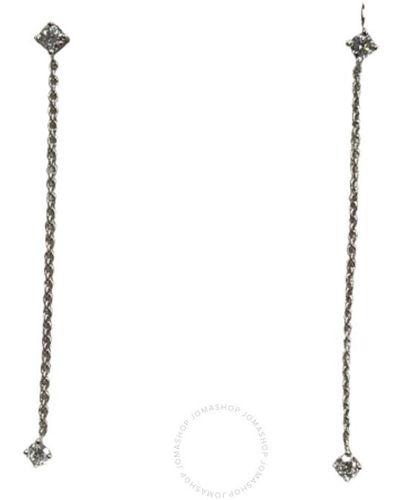 Roberto Coin 18kt White Gold Drop Down Earring 0.39 Cttw
