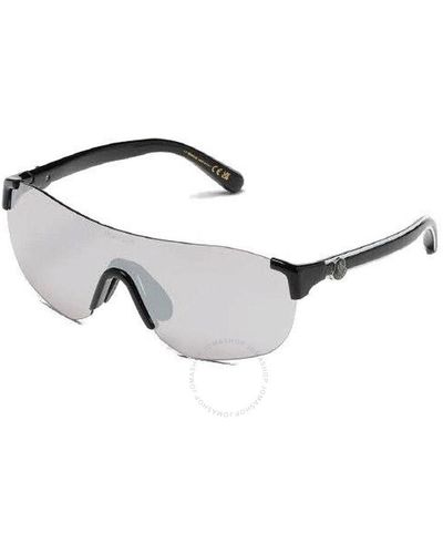 Moncler Smoke Mirrored Shield Sunglasses Ml0272-k 01c 00 - Metallic