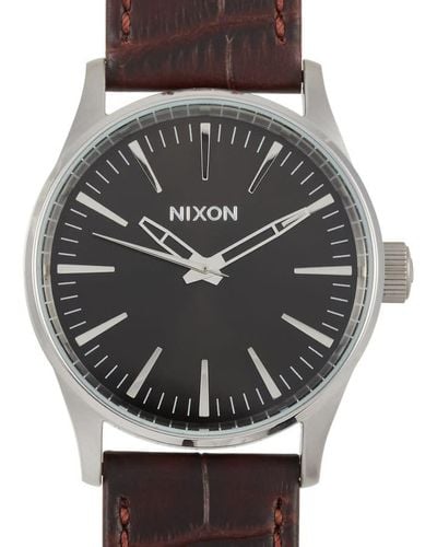 Nixon Sentry 38 Quartz Black Dial Watch -00 - Metallic