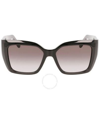 Ferragamo Gradient Square Sunglasses Sf1042s 001 55 - Brown