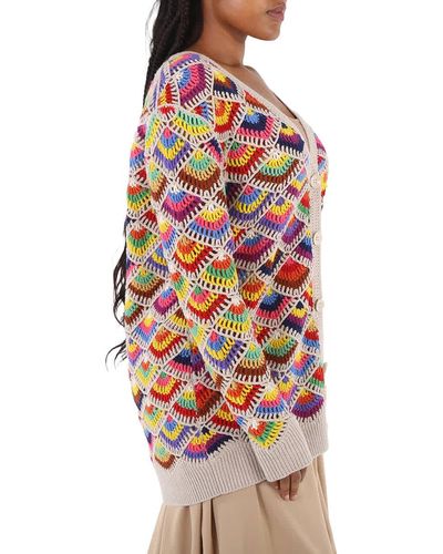 Chloé Multicolour Generous Crocheted Cardigan