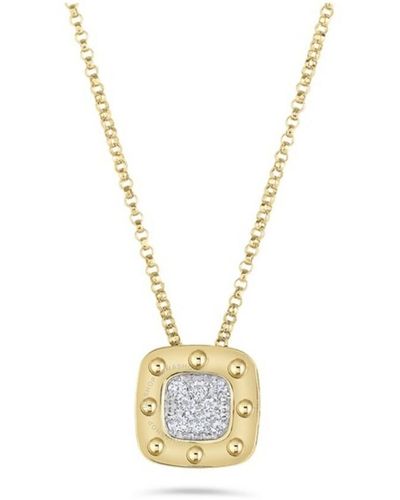 Roberto Coin Pois Moi 18kt Gold Diamond Pendant Necklace - Metallic