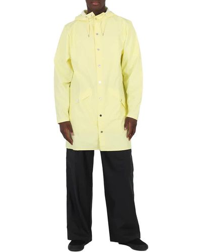 Rains Lightweight Waterproof Long Jacket - Yellow