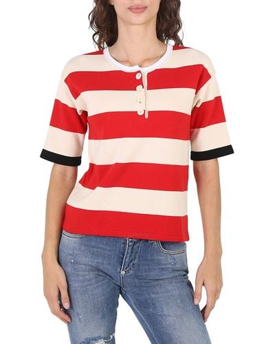 Marni Striped Crewneck Shirt - Red