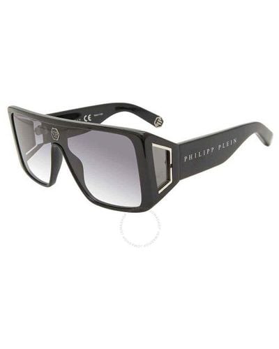 Philipp Plein Grey Gradient Shield Sunglasses Spp014v 0700 99