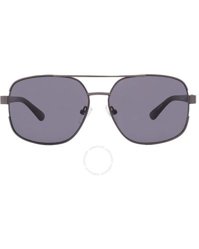 Guess Factory Smoke Rectangular Sunglasses Gf0227 08a 59 - Grey