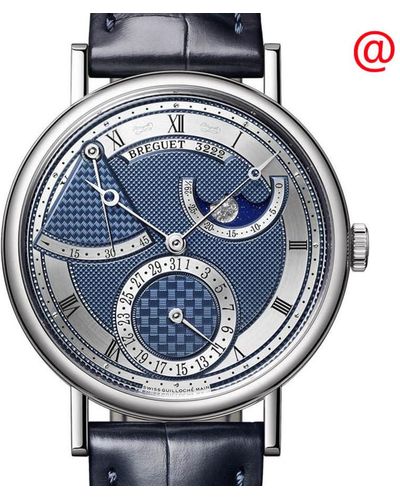 Breguet Classique Moonphase Automatic Blue Dial Watch - Metallic
