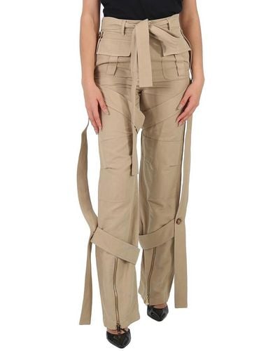 Burberry Amelia Cargo Pants - Natural
