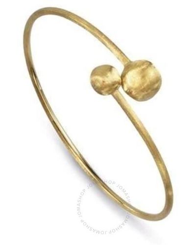 Marco Bicego 18k Africa Collection Gold Small Bead Kissing Bangle - Metallic