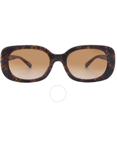 COACH Brown Gradient Oval Sunglasses Hc8358u 572413 54