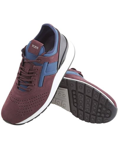 Tod's Red And Navy Trainers - Purple