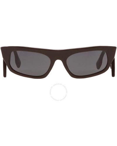 Burberry Palmer Dark Gray Irregular Sunglasses Be4385 403787 55 - Brown