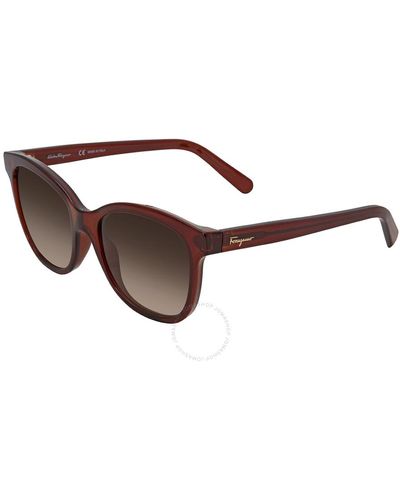 Ferragamo Rectangular Sunglasses  210 55 - Brown