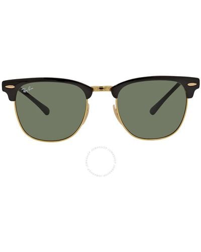 Ray-Ban Clubmaster Metal Square Sunglasses Rb3716 187 - Green