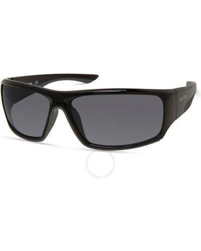 Harley Davidson Smoke Wrap Sunglasses Hd0670 01a 64 - Black