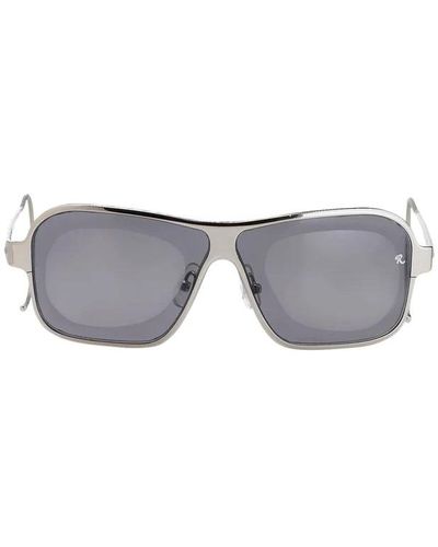 Raf Simons X Linda Farrow Grey Rectangular Sunglasses