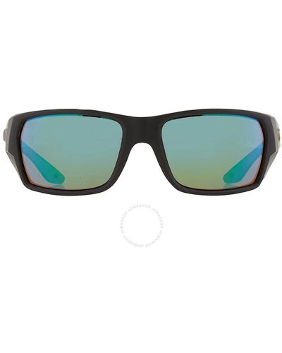 Costa Del Mar Tailfin Green Mirror Polarized Glass Rectangular Sunglasses 6s9113 911303 57
