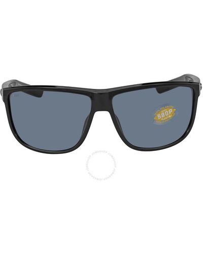Costa Del Mar Rincondo Gray Polarized Polycarbonate Sunglasses 6s9010 901003 61 - Blue