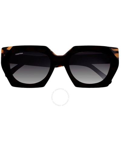 Bertha Tortoise Cat Eye Sunglasses - Black