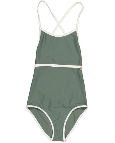 Bonpoint Girls Vert Ardoise Altamura 1-piece Swimsuit - Green