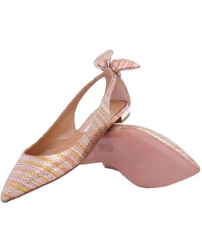 Aquazzura Bow Tie Ballet Flats - Pink