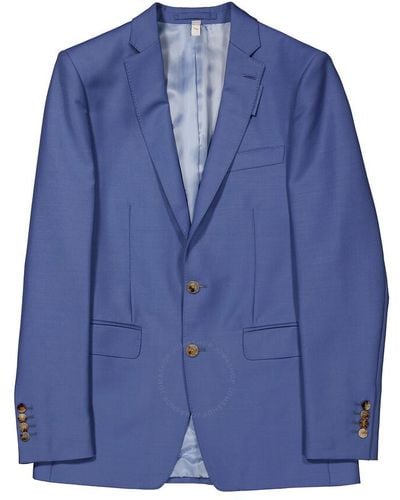 Burberry Steel Wool Mohair English Fit Tailored Jacket - Blue